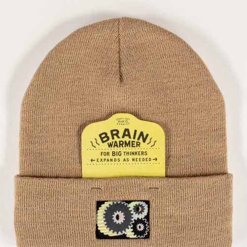 Brain Warmer For Big Thinkers. Expands As Needed. Beanie